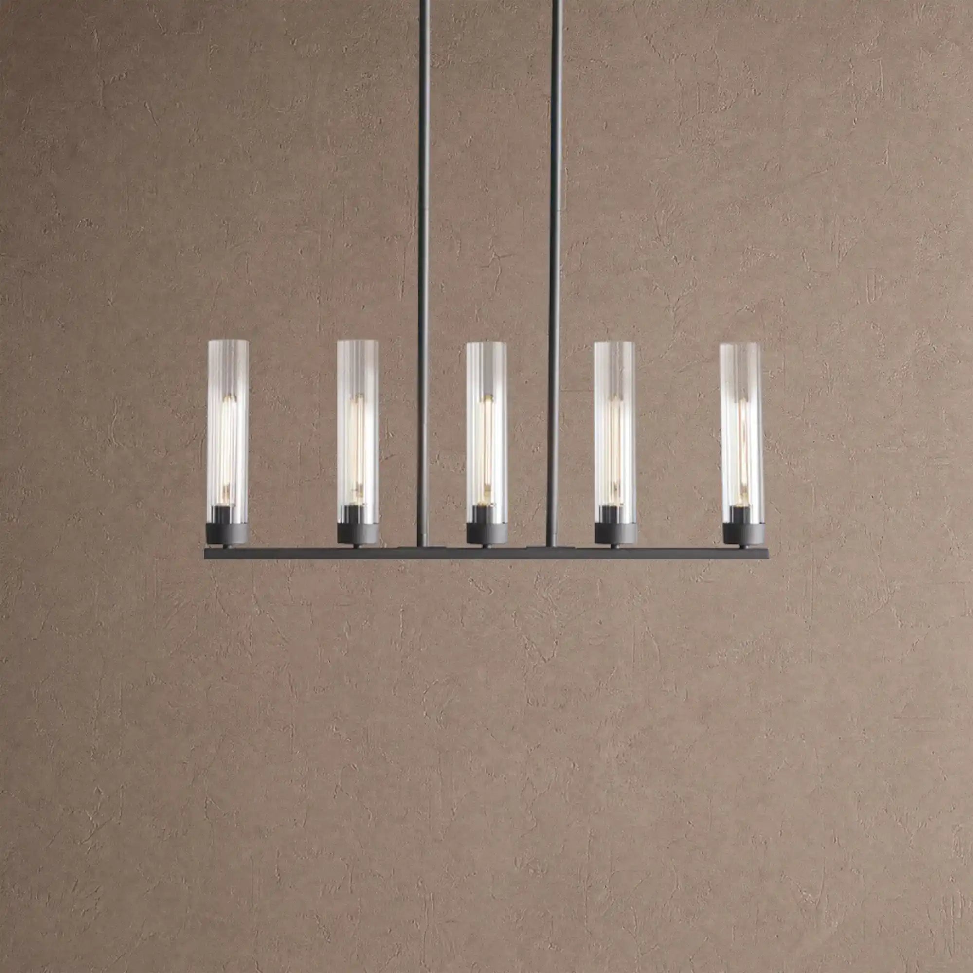 Andreas Linear Chandelier 5/7/8 Light - 5-LightBlackBlushlighting