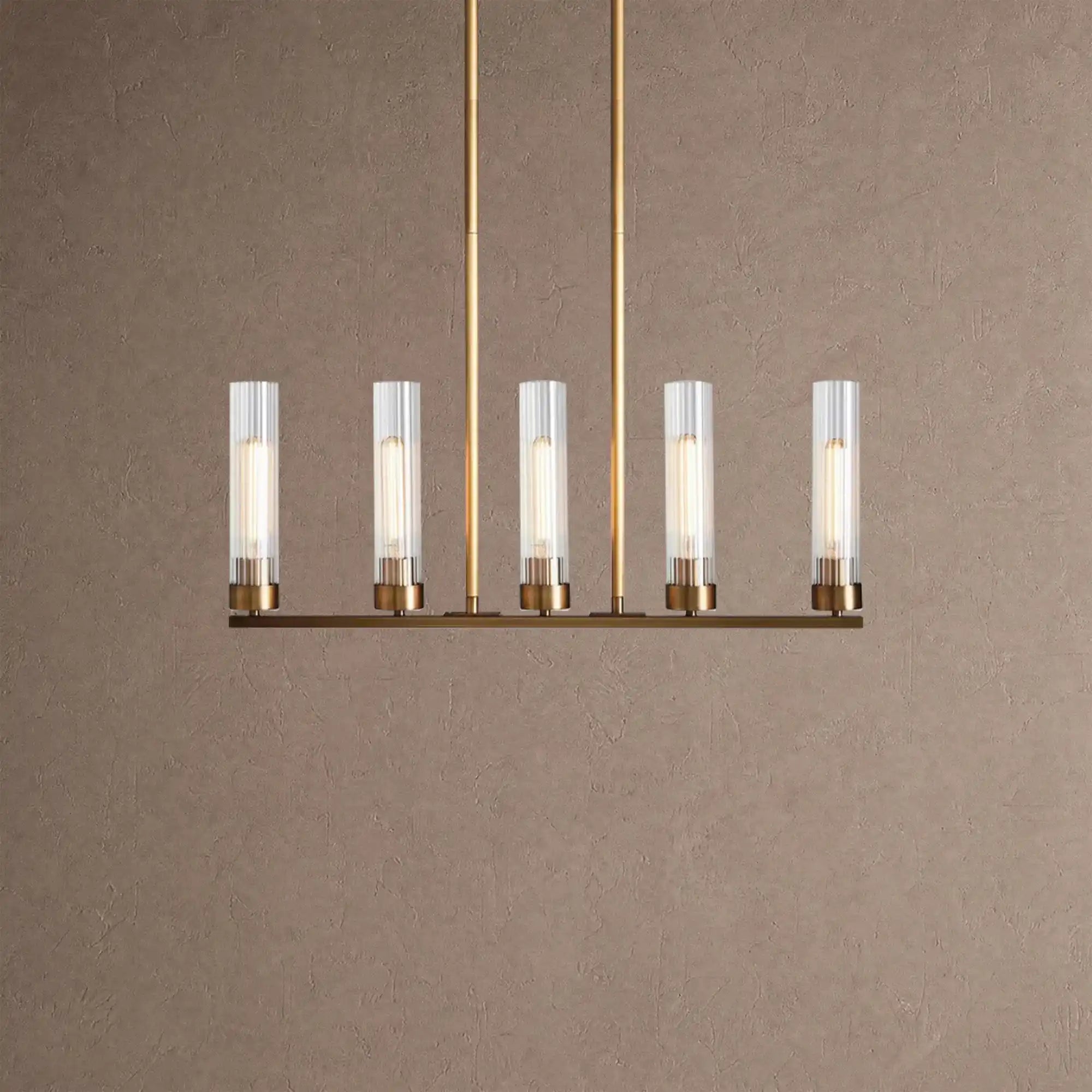 Andreas Linear Chandelier 5/7/8 Light - 5-LightBrassBlushlighting