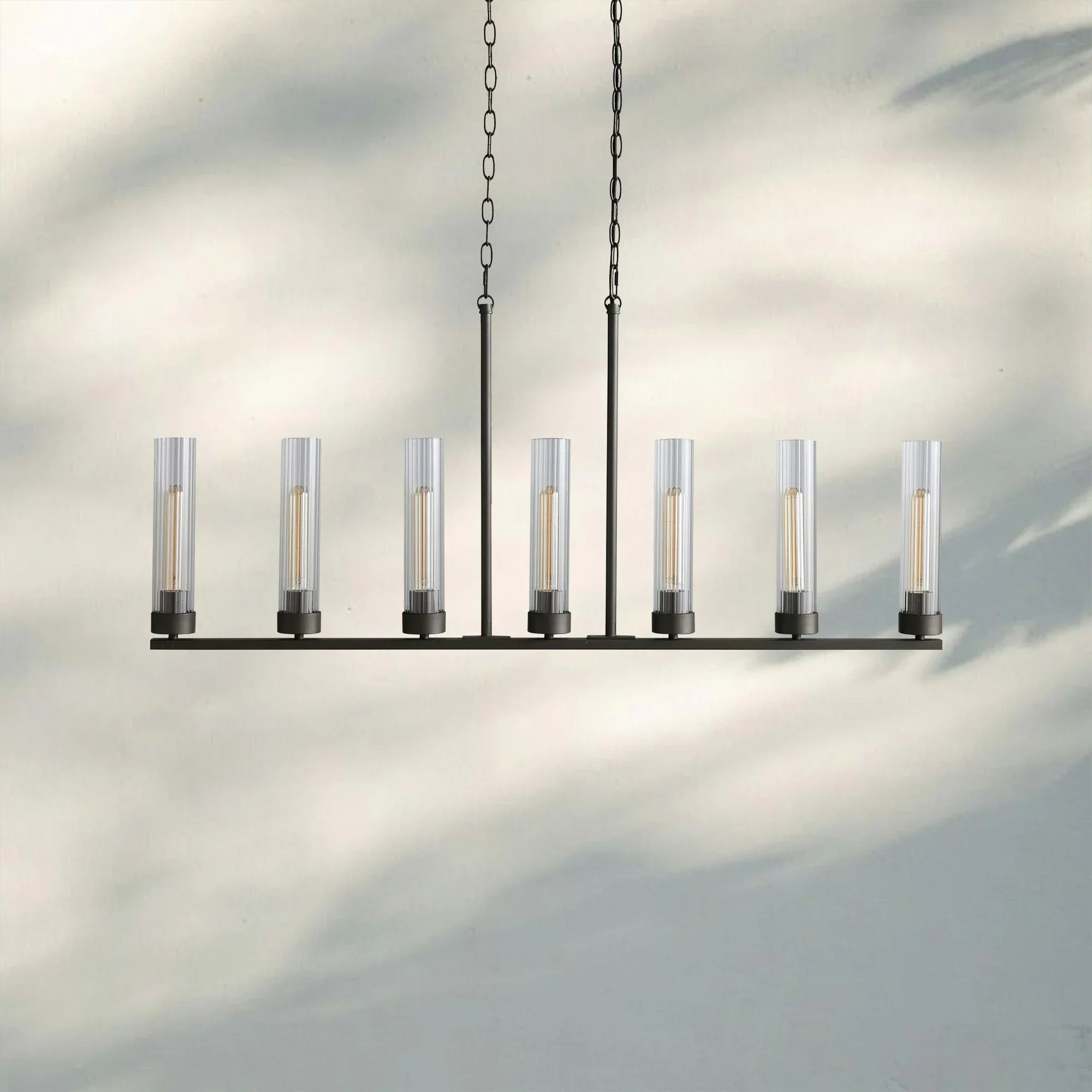 Andreas Linear Chandelier 5/7/8 Light - 8 - LightNickelBlushlighting