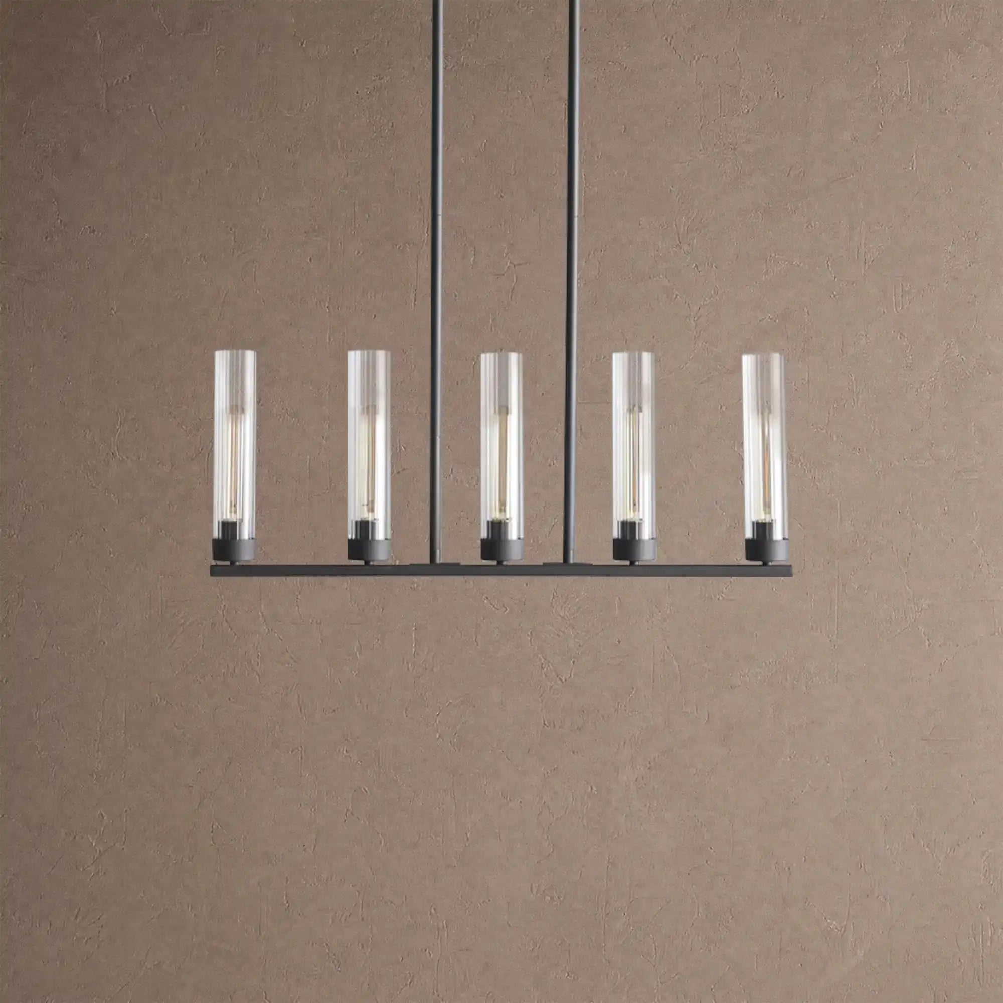 Andreas Linear Chandelier 5/7/8 Light - 5-LightBlackBlushlighting