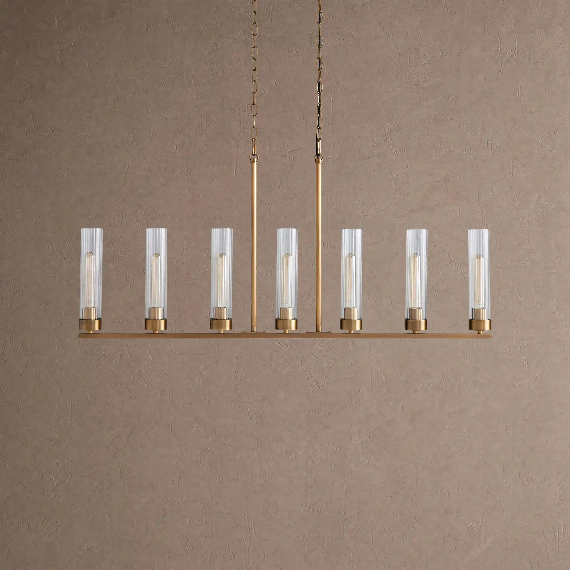 Andreas Linear Chandelier 5/7/8 Light - 7-LightBrassBlushlighting