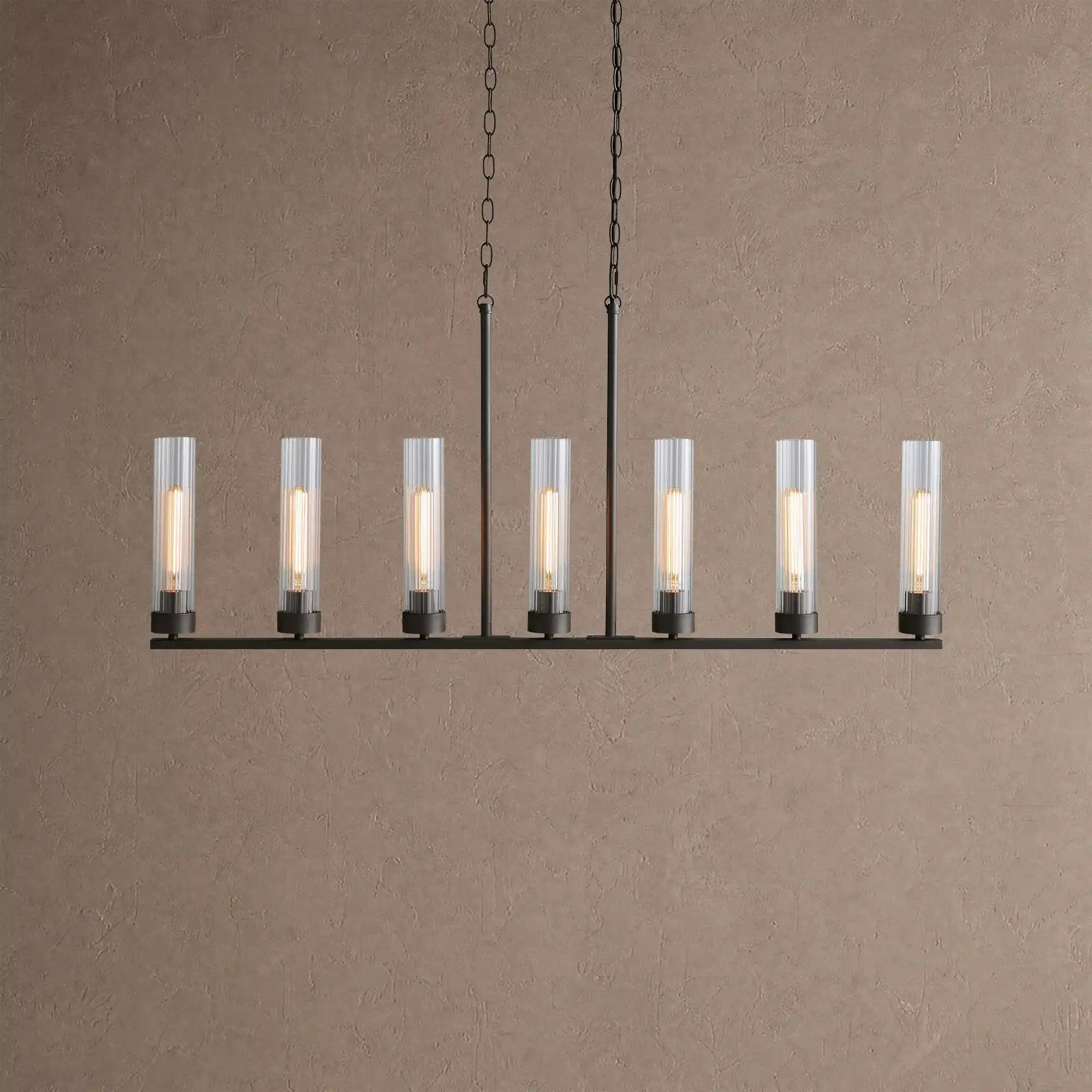 Andreas Linear Chandelier 5/7/8 Light - 7-LightBlackBlushlighting