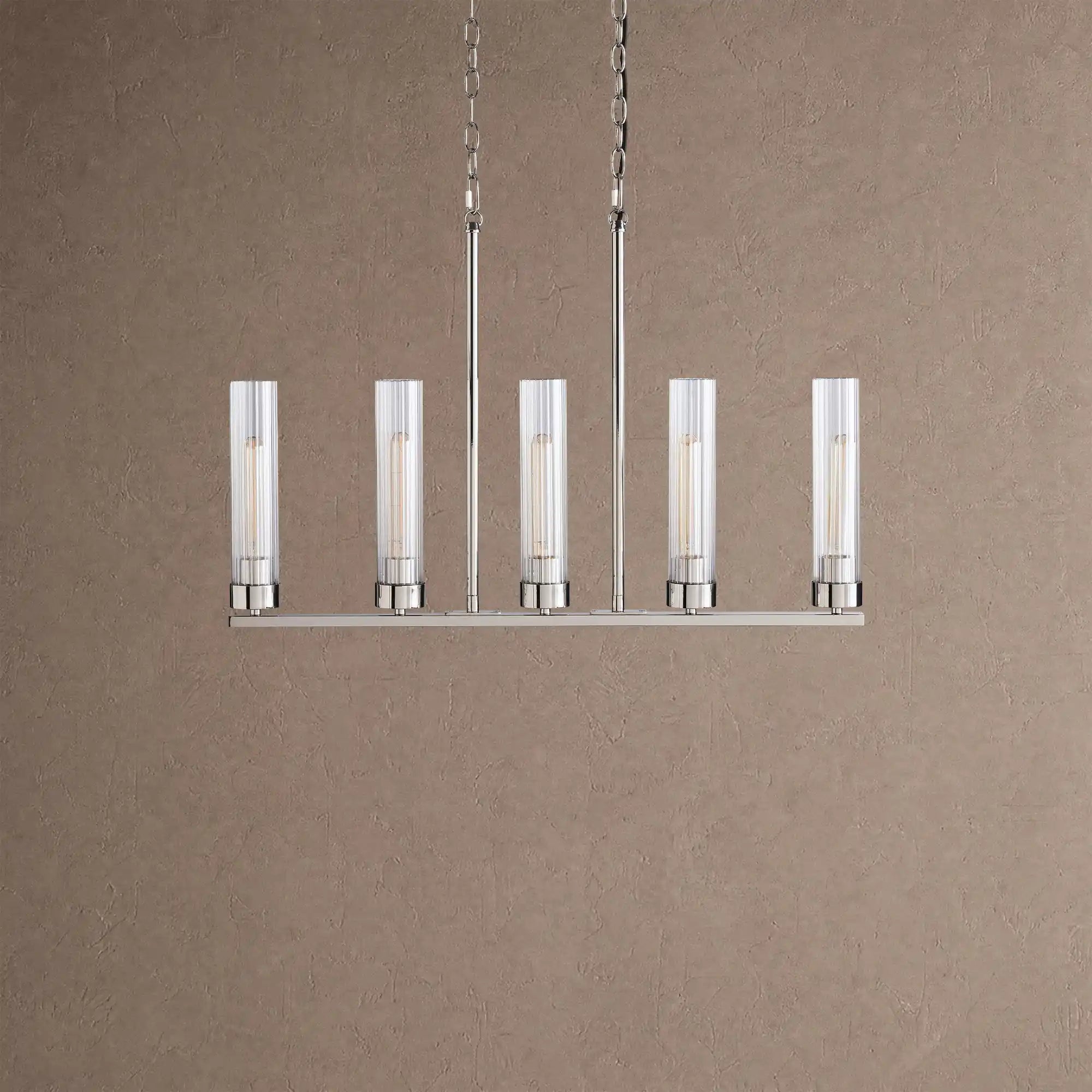 Andreas Linear Chandelier 5/7/8 Light - 5-LightNickelBlushlighting