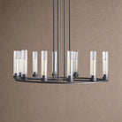 Andreas Round Chandelier 10/12 Light - 40" 12-LightBlackBlushlighting