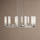 Andreas Round Chandelier 10/12 Light - 40" 12-LightNickelBlushlighting
