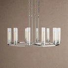 Andreas Round Chandelier 10/12 Light - 40" 12-LightBlackBlushlighting