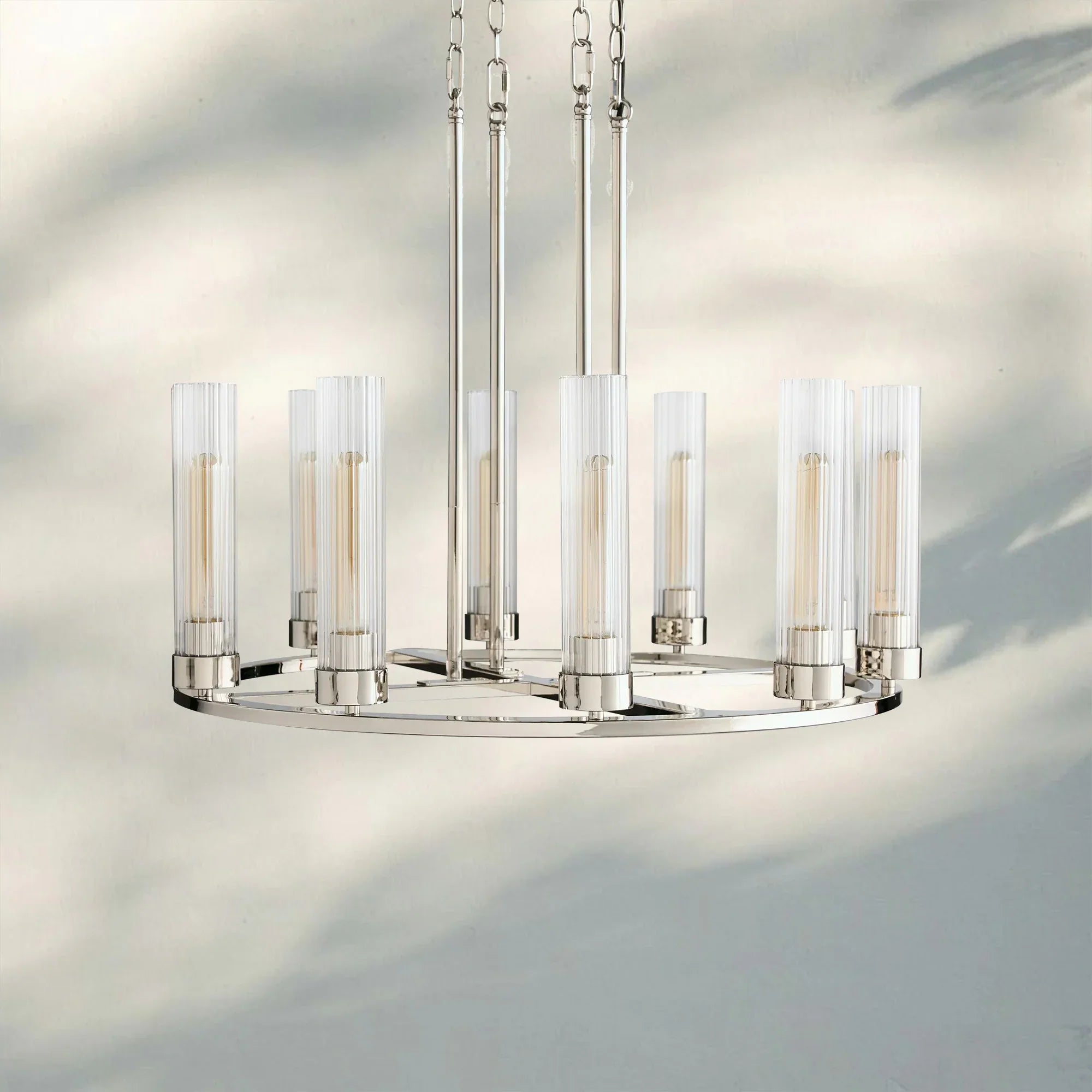 Andreass Round Chandelier 10/12 Light-10-Light-Nickel-