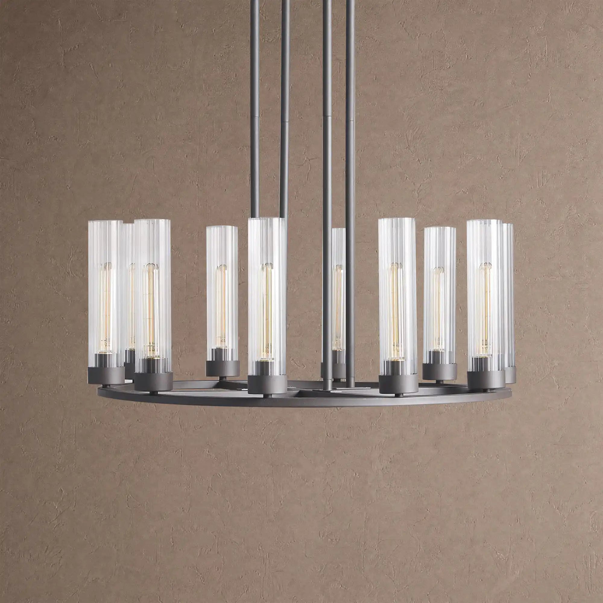 Andreas Round Chandelier 10/12 Light - 30" 10-LightBrassBlushlighting
