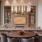 Andreas Round Chandelier 10/12 Light - 40" 12 - LightNickelBlushlighting