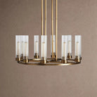 Andreas Round Chandelier 10/12 Light - 30" 10-LightBrassBlushlighting