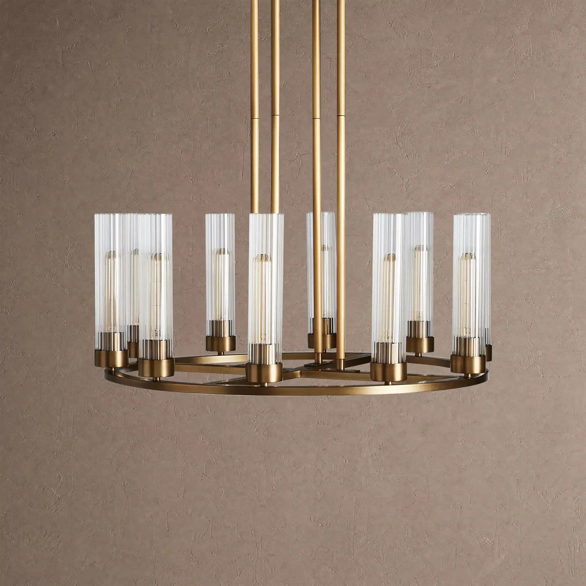 Andreas Round Chandelier 10/12 Light - 30" 10-LightBrassBlushlighting