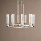 Andreas Round Chandelier 10/12 Light - 30" 10-LightNickelBlushlighting