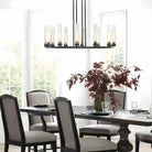 Andreas Round Chandelier 10/12 Light - 40" 12 - LightNickelBlushlighting