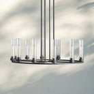 Andreas Round Chandelier 10/12 Light - 40" 12 - LightNickelBlushlighting