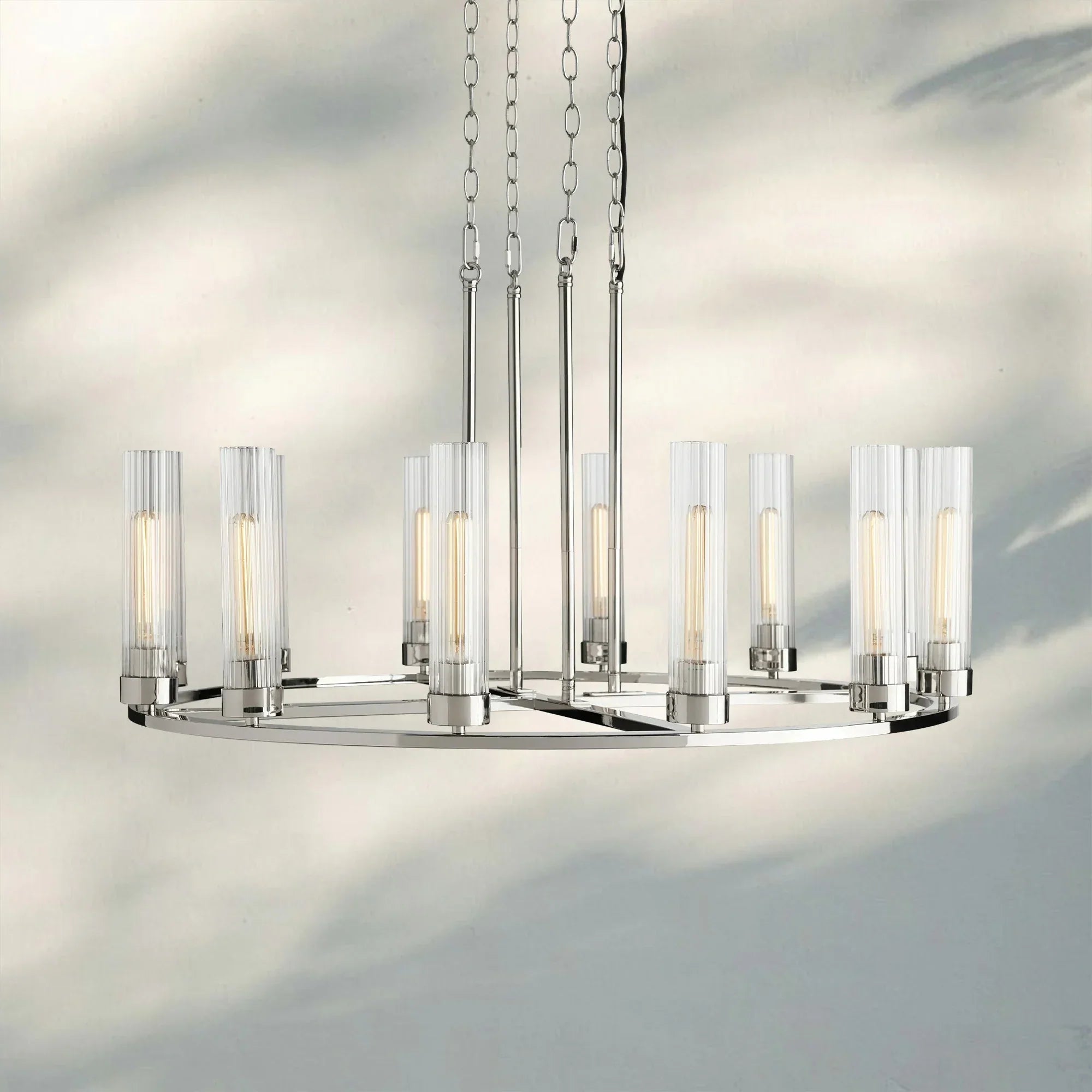 Andreass Round Chandelier 10/12 Light-12-Light-Nickel-