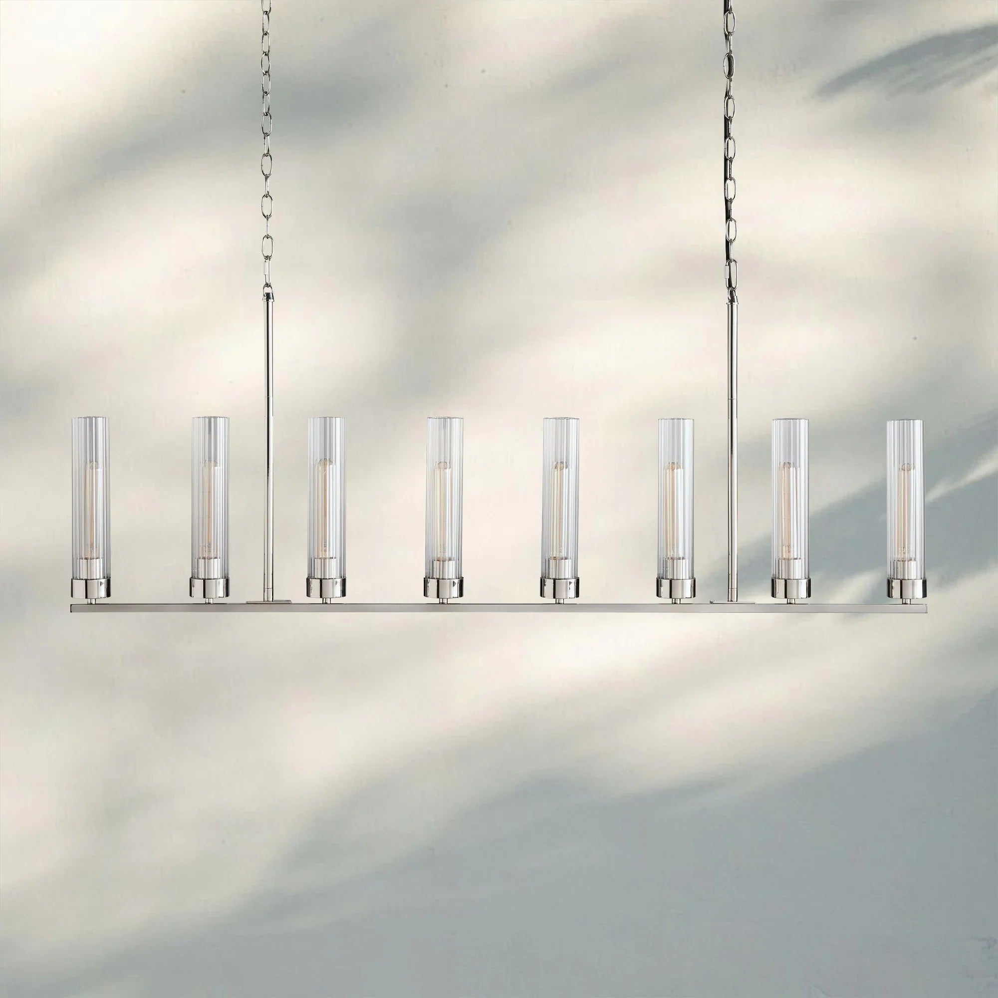 Andreass Linear Chandelier 5/7/8 Light-8-Light-Nickel-