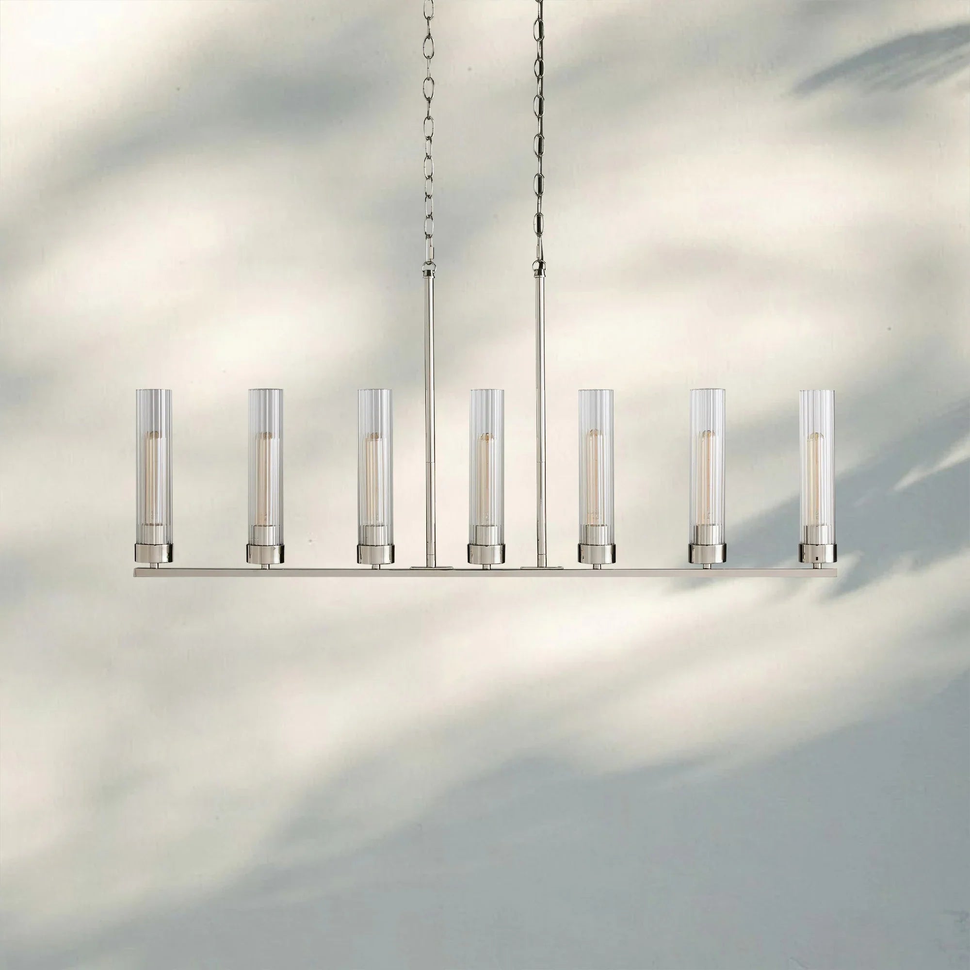 Andreass Linear Chandelier 5/7/8 Light-7-Light-Nickel-