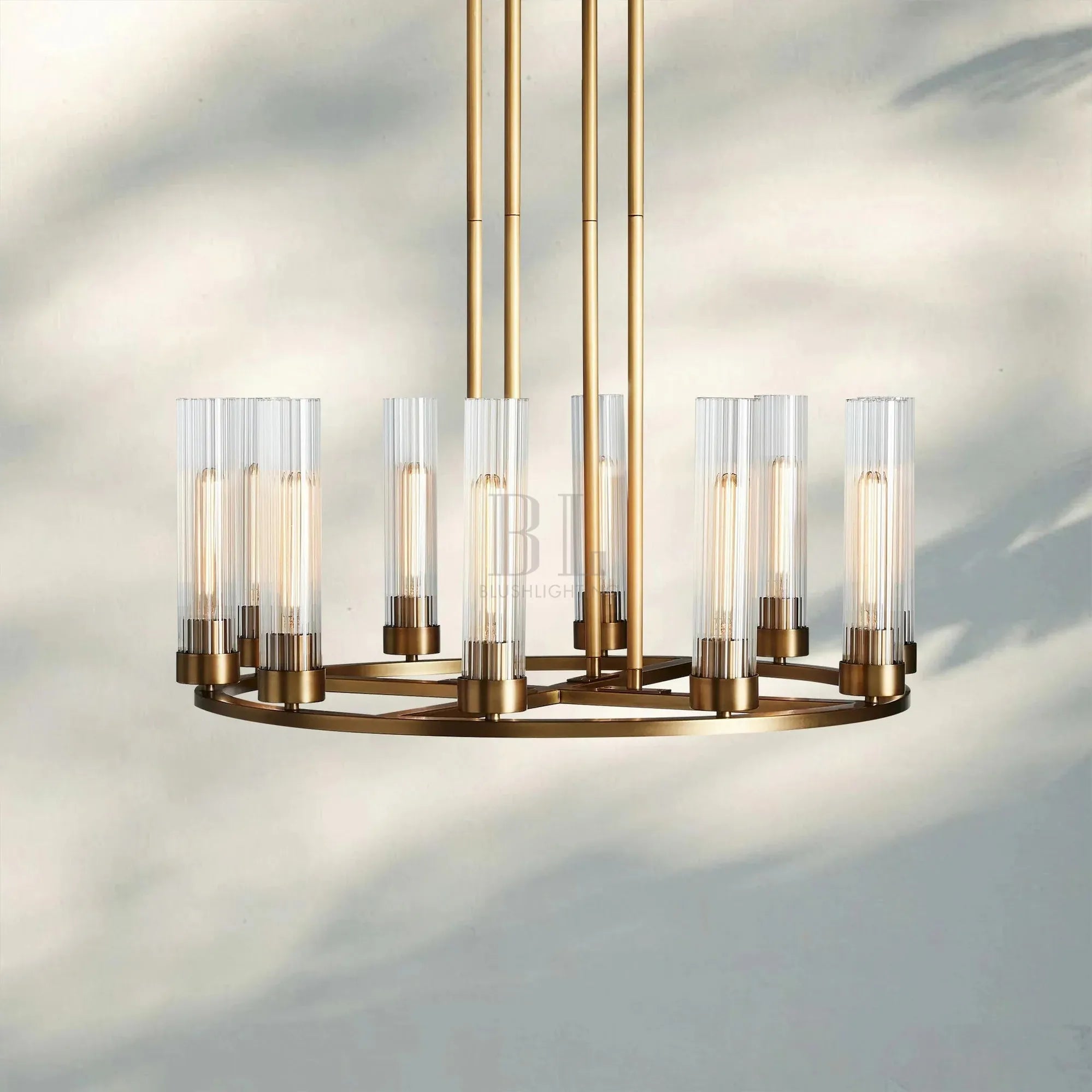 Andreass Round Chandelier 10/12 Light-10-Light-Brass-