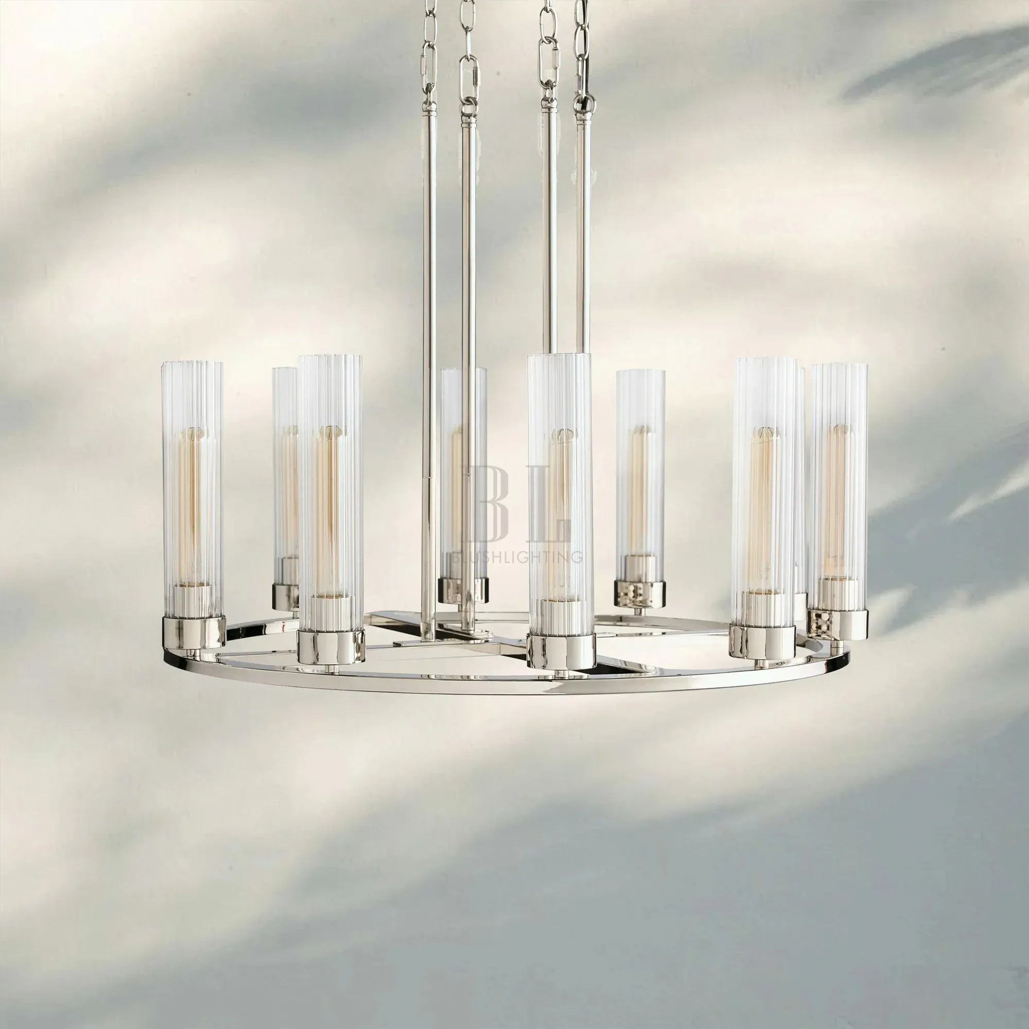 Andreass Round Chandelier 10/12 Light-10-Light-Nickel-