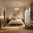 Anello Modern Round Alabaster Chandelier - D500Blushlighting