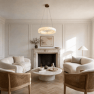 Anello Modern Round Alabaster Chandelier - D500Blushlighting
