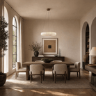 Anello Modern Round Alabaster Chandelier - D500Blushlighting