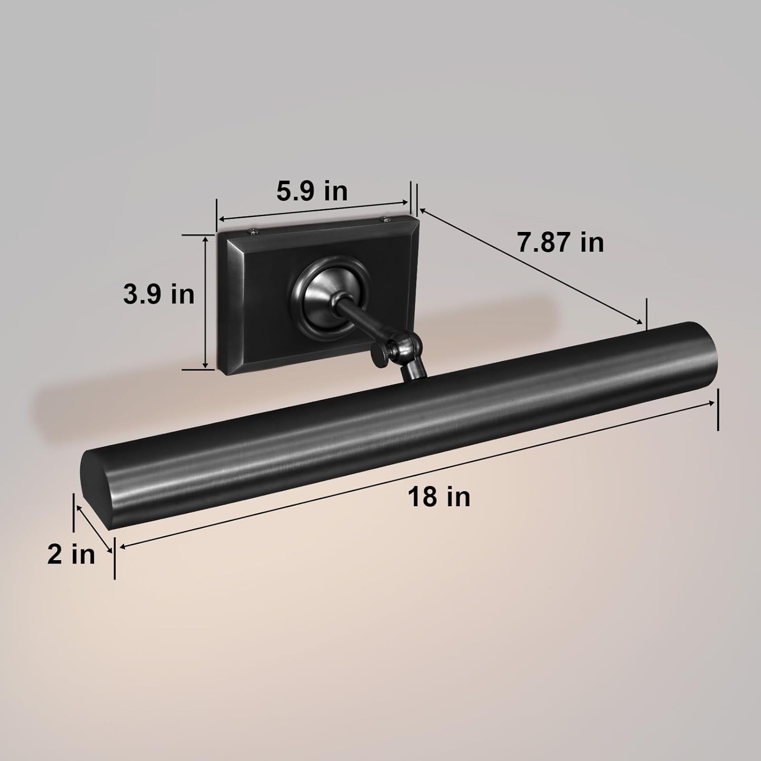 Anite Picture Light - Matte Black18″ WBlushlighting