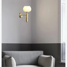 Antonia Modern Alabaster Globe Wall Sconce For Bedroom - Blushlighting