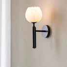Antonia Modern Alabaster Globe Wall Sconce For Bedroom - Blushlighting