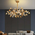 Aosta Brass Branch Chandelier-chandeliers for dining room,chandeliers for stairways,chandeliers for foyer,chandeliers for bedrooms,chandeliers for kitchen,chandeliers for living room-Blushlighting
