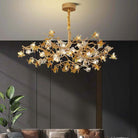 Aosta Brass Branch Chandelier-chandeliers for dining room,chandeliers for stairways,chandeliers for foyer,chandeliers for bedrooms,chandeliers for kitchen,chandeliers for living room-Blushlighting