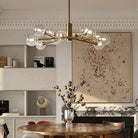Apollo Round Chandelier 36" 47" 59" - 36"BrassBlushlighting