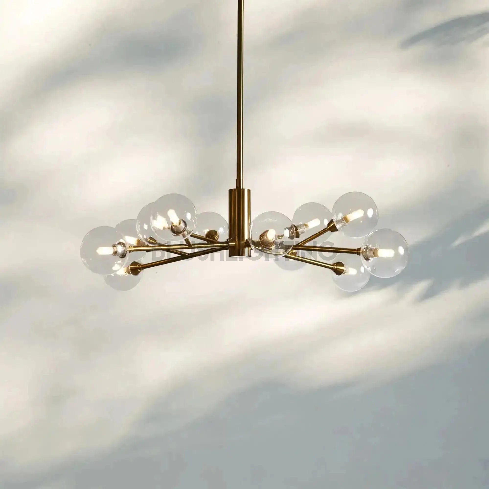 Apollo Round Chandelier 36" 47" 59" - 36"BrassBlushlighting