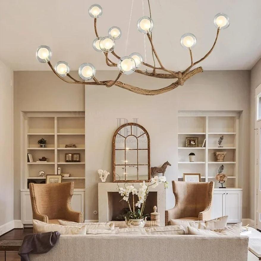 Appa Rustic Tree Branch Chandelier - Blushlighting