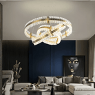 Aquinox 3 - Tier Round Crystal Ring LED Chandelier - 28" DiameterLacquered BrassBlushlighting