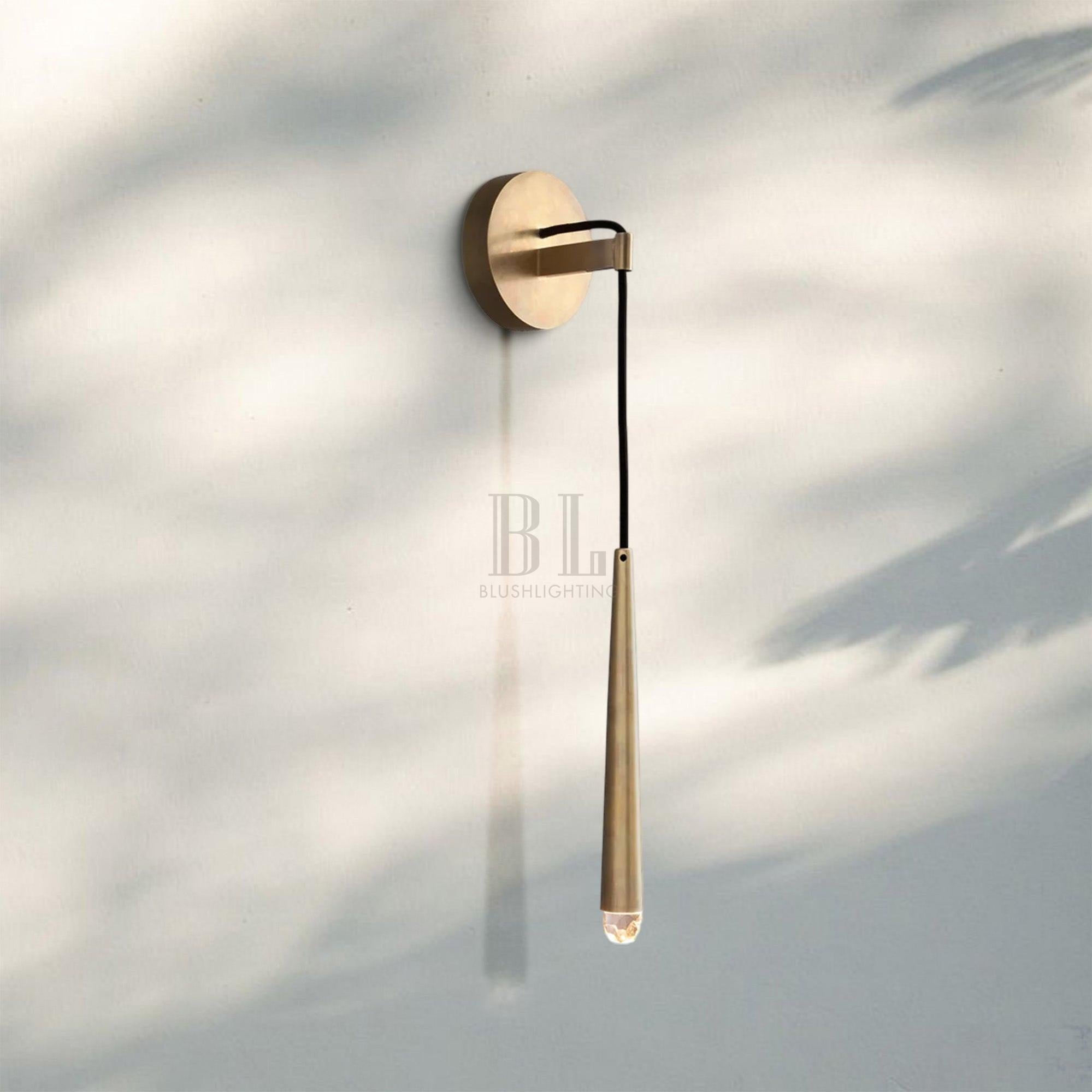 Aquitain Modern Grand Wall Sconce-Lacquered Burnished Brass-