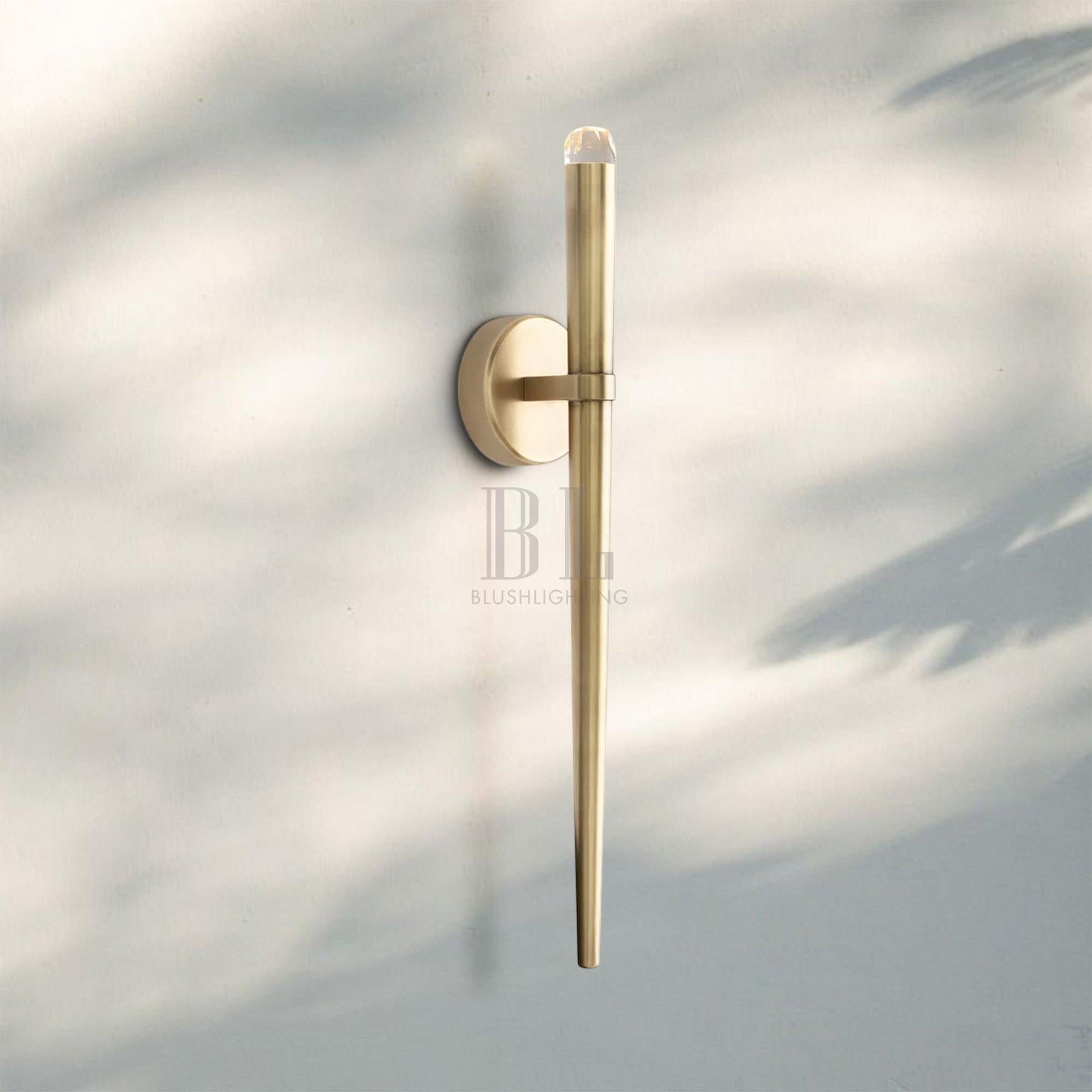 Aquitain Torch Wall Sconce-Brass-