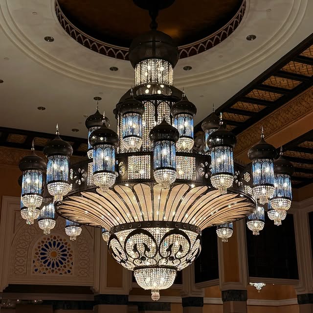 Arabian Nights Ornate Elegance Chandelier for High-ceiling - Custom/D80cm*H100cmWarm LightBlushlighting