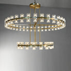 Arcachan Crystal 2-Tier Round Chandelier 60"-Blushlighting