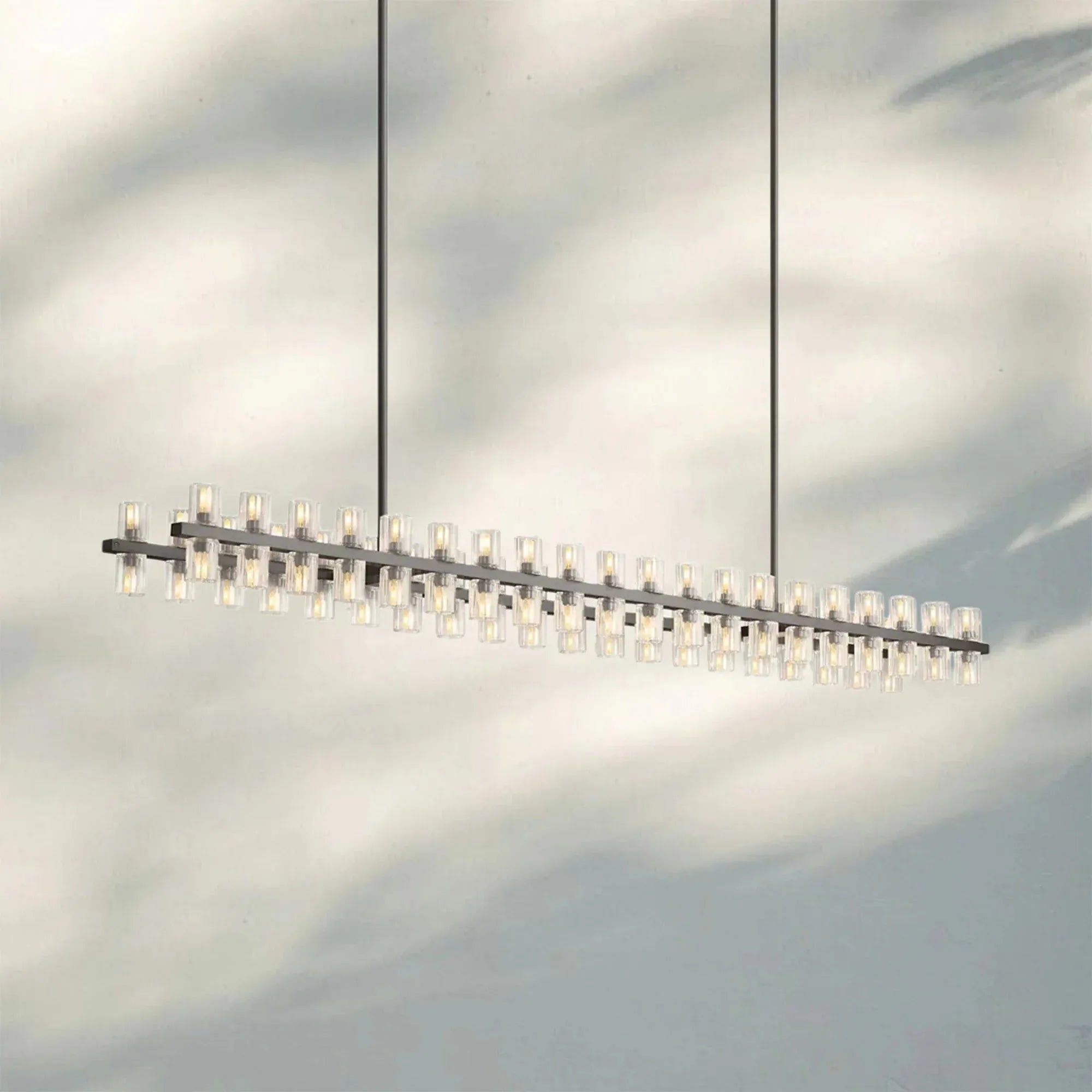 Arcachan Crystal Rectangular Chandelier 54'' 72"-