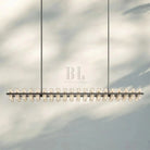 Arcachan Crystal Rectangular Chandelier 54'' 72"-72''-Matte Black-