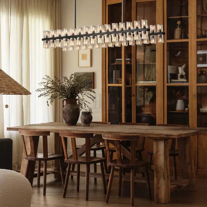 Arcachan Crystal Rectangular Chandelier 54'' 72"-