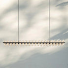 Arcachan Crystal Rectangular Chandelier 54'' 72"-72''-Matte Black-