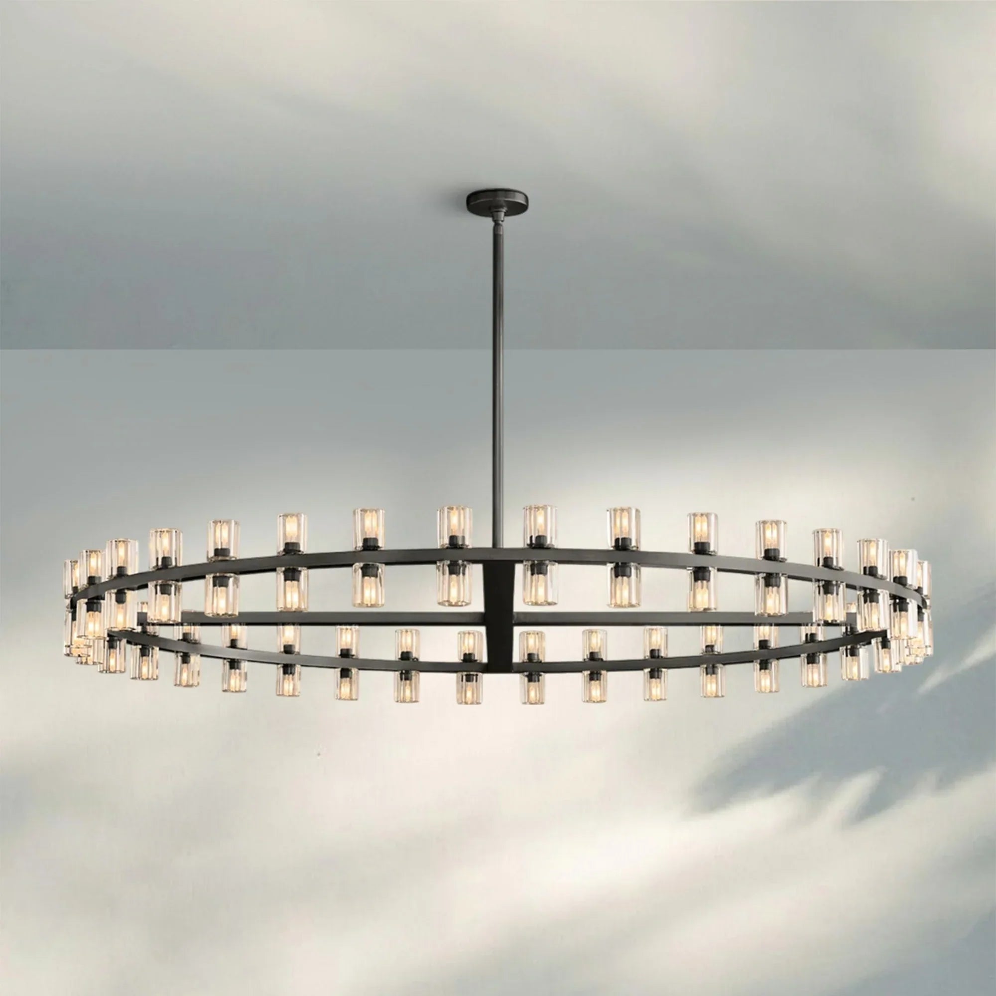 Arcachan Round Chandelier 36" 48" 60"-60''-Bronze-