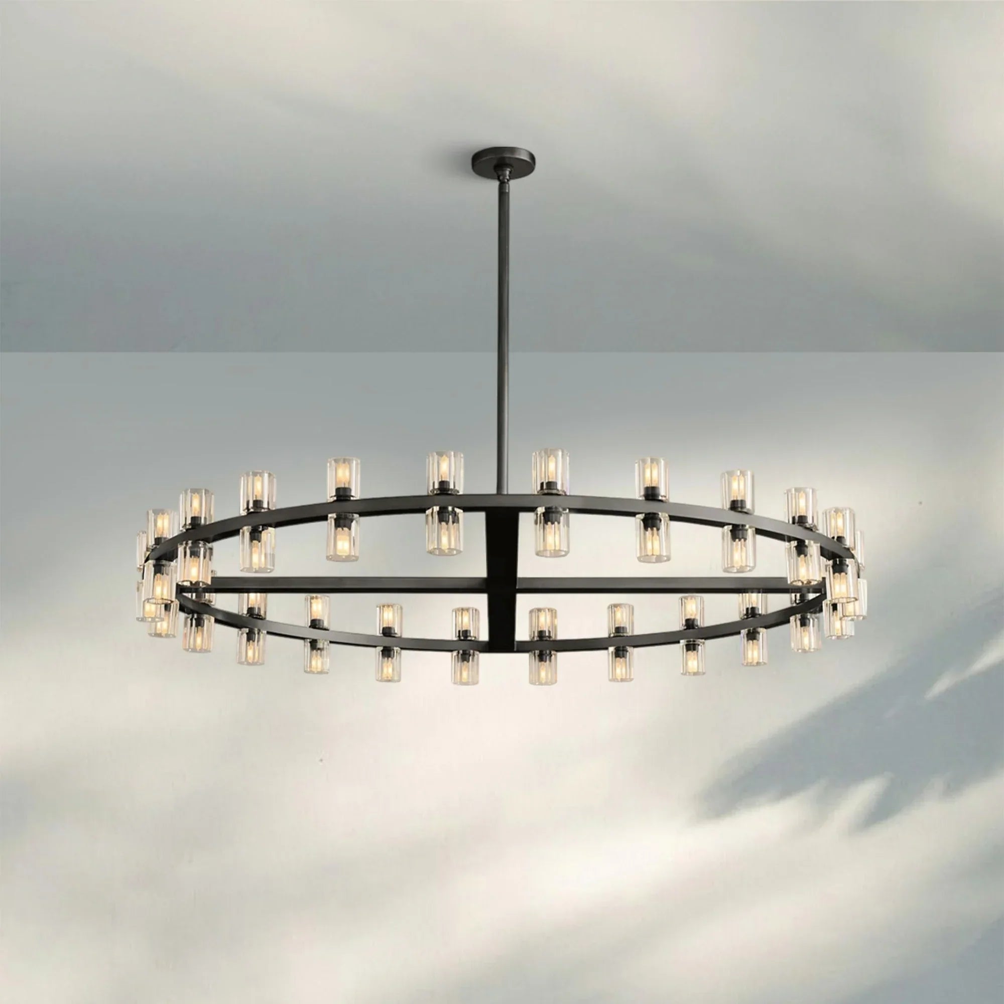 Arcachan Round Chandelier 36" 48" 60"-48''-Bronze-