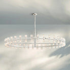 Arcachan Round Chandelier 36" 48" 60"-60''-Nickel-