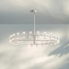 Arcachan Round Chandelier 36" 48" 60"-48''-Nickel-