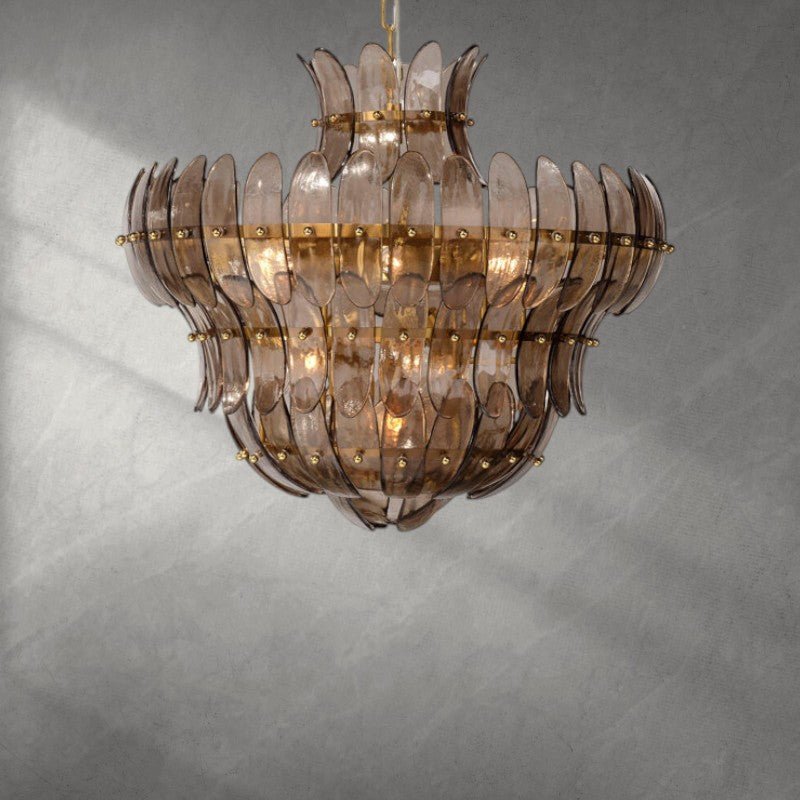 Arcade 10 - Light Blown Glass Chandelier - BlueBlushlighting
