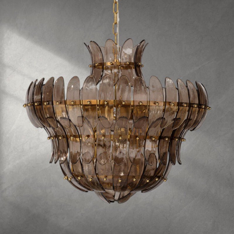 Arcade 10 - Light Blown Glass Chandelier - BlueBlushlighting