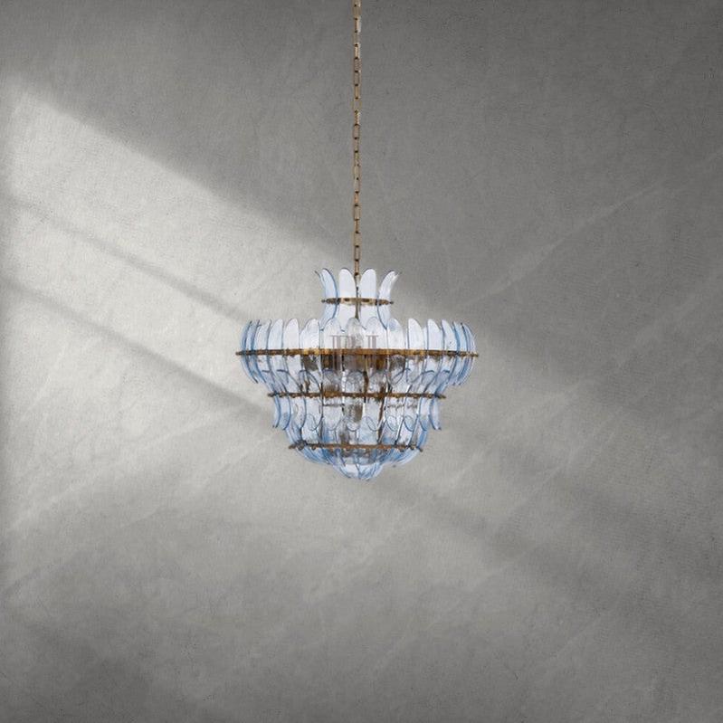 Arcade 10 - Light Blown Glass Chandelier - BlueBlushlighting